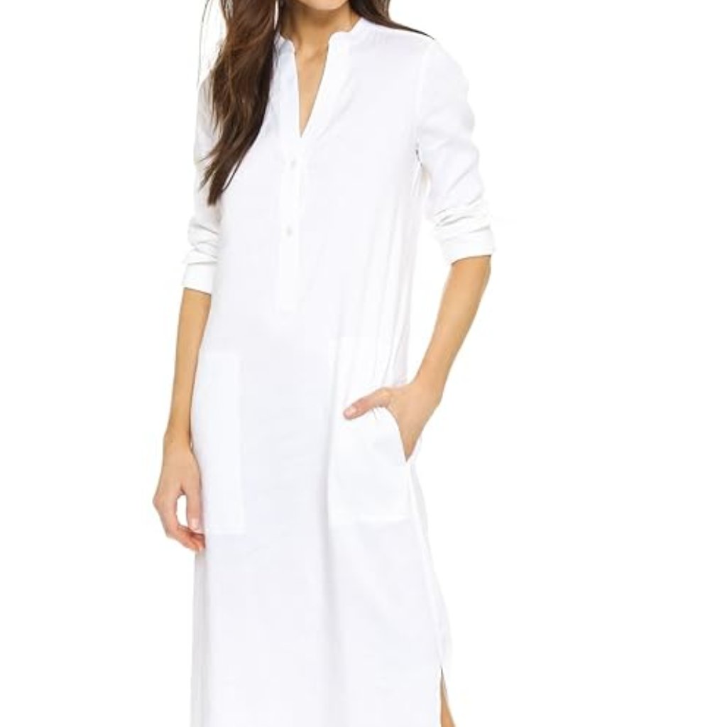 Vince Women's Linen Dress White Size 6 New With Tags $395
